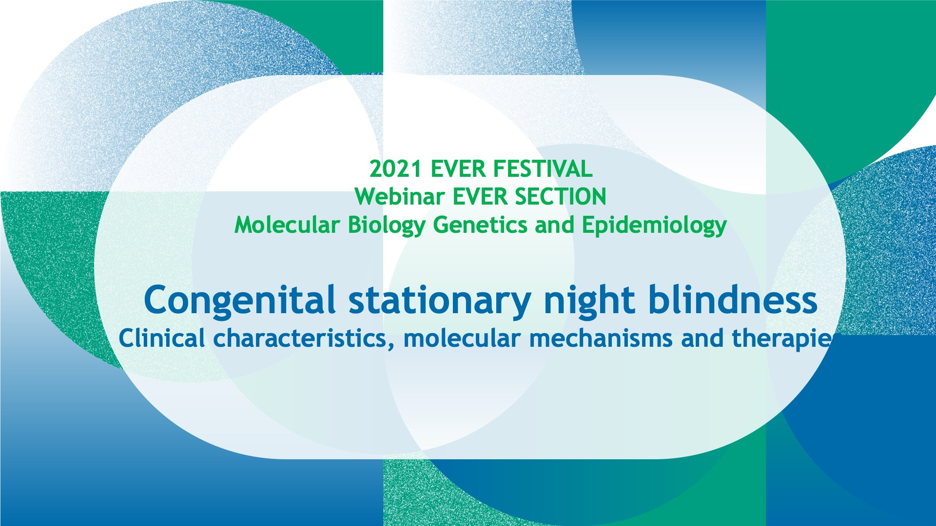 Webinar EVER Section: MBGE